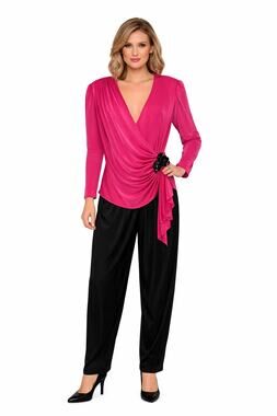 1970s Filigree hot pink disco jumpsuit USA made Size small - medium